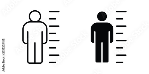 Fotografie Human height icon set illustration. icon designs