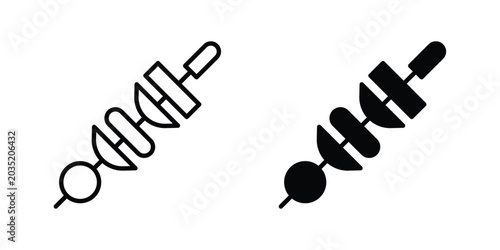 Photos Kebab icon set illustration. icon designs