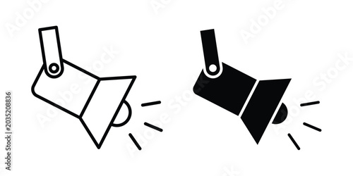 Spotlight icon set illustration. icon designs