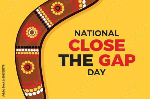 Bild auf Leinwand National Close the Gap Day poster vector illustration