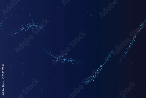 Canvas Print Blue background, with white dna, strand particle blue, background, white particl