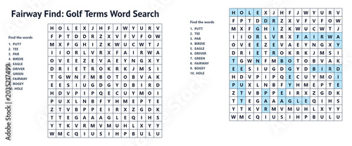 Фотография Fairway Find: Golf Terms Word Search