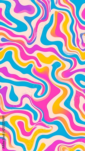 A colorful abstract pattern with swirling lines