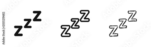 Foto Sleeping Zzz Snoring Icon Set