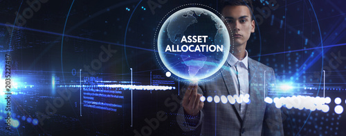 Asset allocation concept.Business, Technology, Internet and network concept.