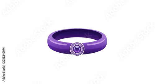 Принти на полотні Purple ring with circular design.