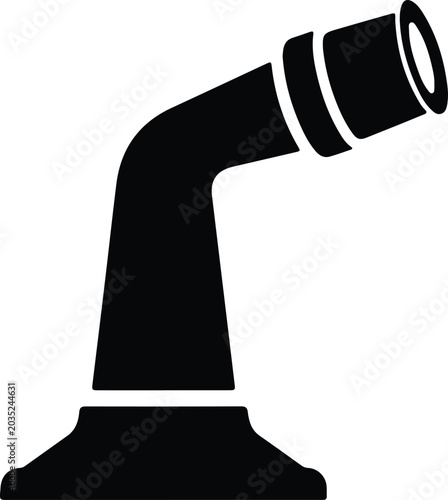 Tableau sur toile Silhouette design vintage telephone receiver or microscope eyepiece icon vector