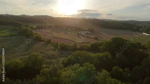 view of the mountains at sunset