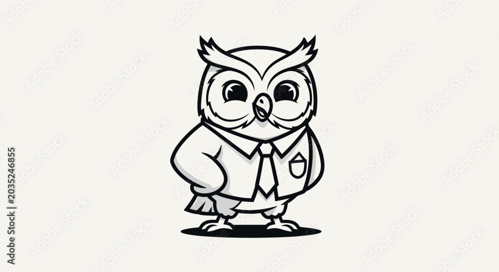 Obraz premium Cartoon owl illustration