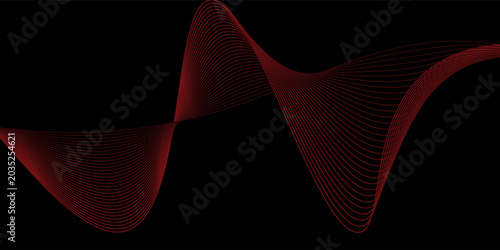 Tablou pe pânză illustration of glowing wave line sliding