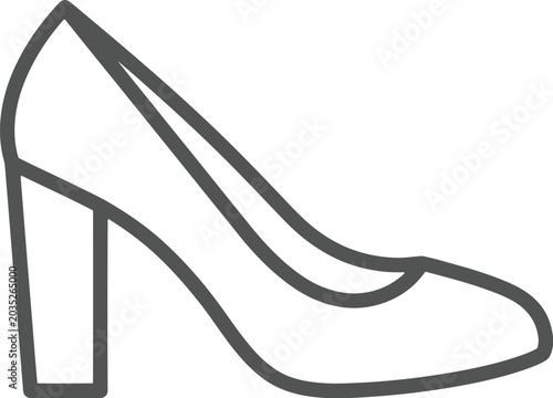 High heel pump shoe silhouette for fashion and apparel design