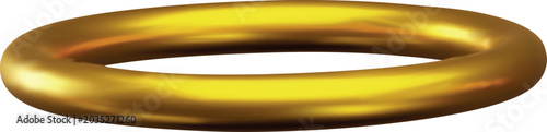 Фотография 3D icon of a golden round halo