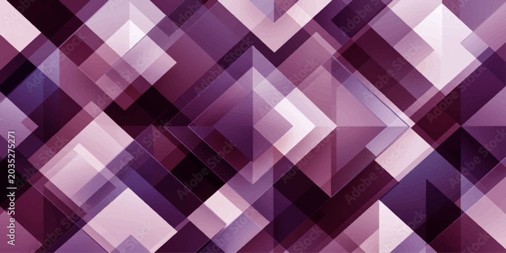 Obraz premium Abstract purple and pink geometric mosaic pattern background design with colorful vector shapes and modern decorative texture