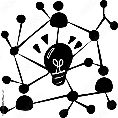 Hand Drawn Idea Network