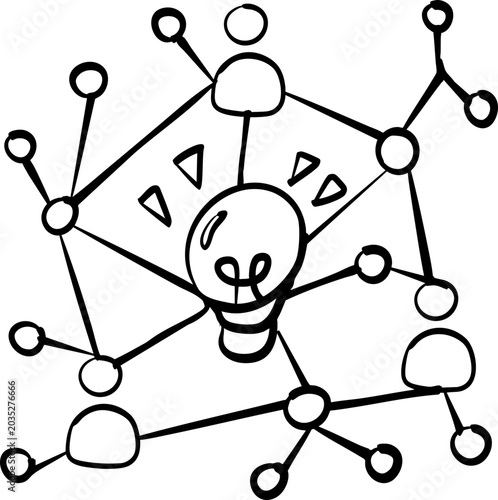 Hand Drawn Idea Network