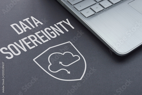 Tableau sur toile Data sovereignty and national data borders concept, digital governance, cybersec