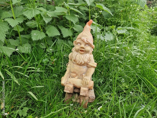 Gartenzwerg im Garten