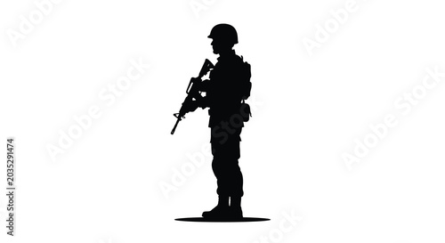 Foto soldier holding rifle silhouette gun weapon military army trooper warrior combat