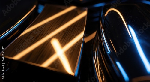 Abstract Geometric Shapes with Striking Light and Shadow Effects.