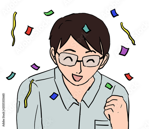 Focused student studying for upcoming exam at desk illustration