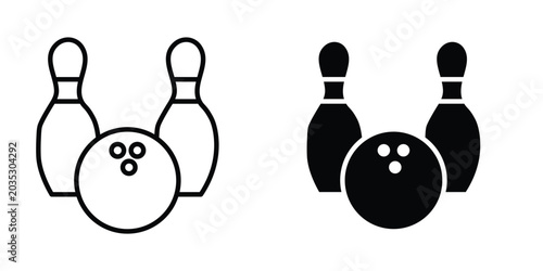 Canvastavla Bowling icon design, web, UI. Vector illustration, EPS10.