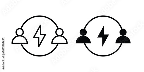 Tableau sur toile Conflict icon design, web, UI. Vector illustration, EPS10.