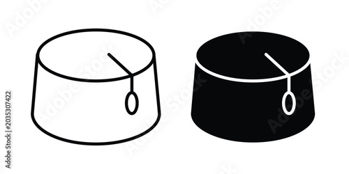 Quadro su tela Fez hat icon design, web, UI. Vector illustration, EPS10.