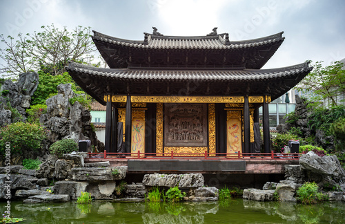 chinese pavilion in the park