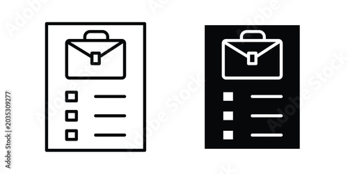 Tableau sur toile Job description icon design, web, UI. Vector illustration, EPS10.