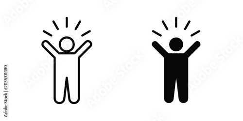 Foto Self confidence icon design, web, UI. Vector illustration, EPS10.