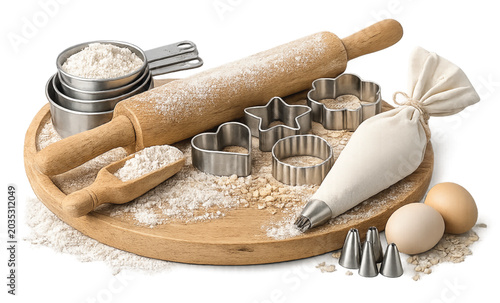 Baking Accessories Set PNG Transparent Background