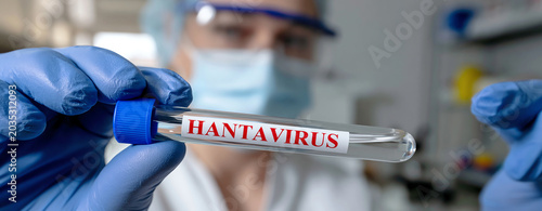 Hantavirus illustration, AI generated