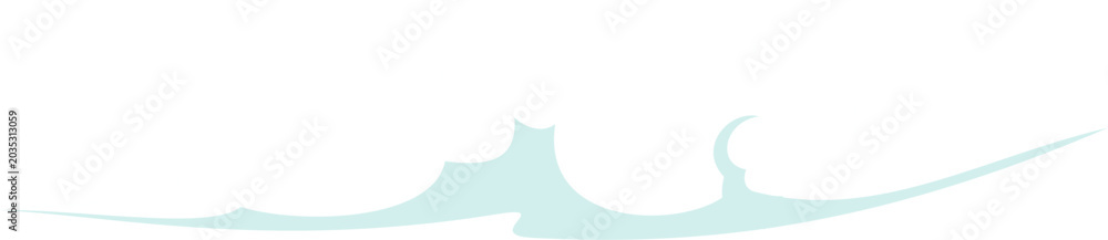 Fototapeta premium Abstract blue watercolor splashes on white background, representing fluidity and creativity