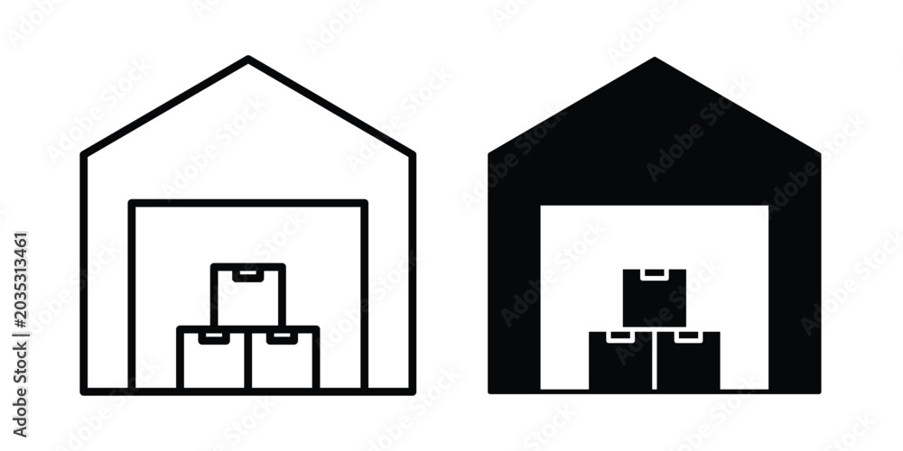 Naklejka premium Warehouse icon design, web, UI. Vector illustration, EPS10.