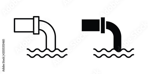 Waste water icon design, web, UI. Vector illustration, EPS10.