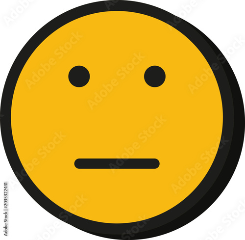 Εκτύπωση καμβά Neutral Face Emoji