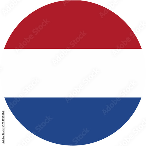 Dutch Flag Round Emblem