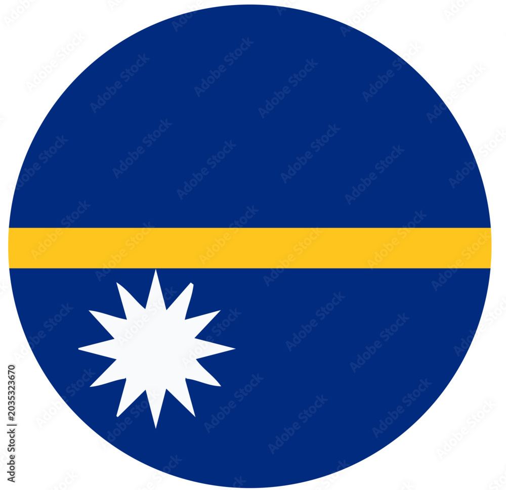Fototapeta premium Nauru Flag Circle