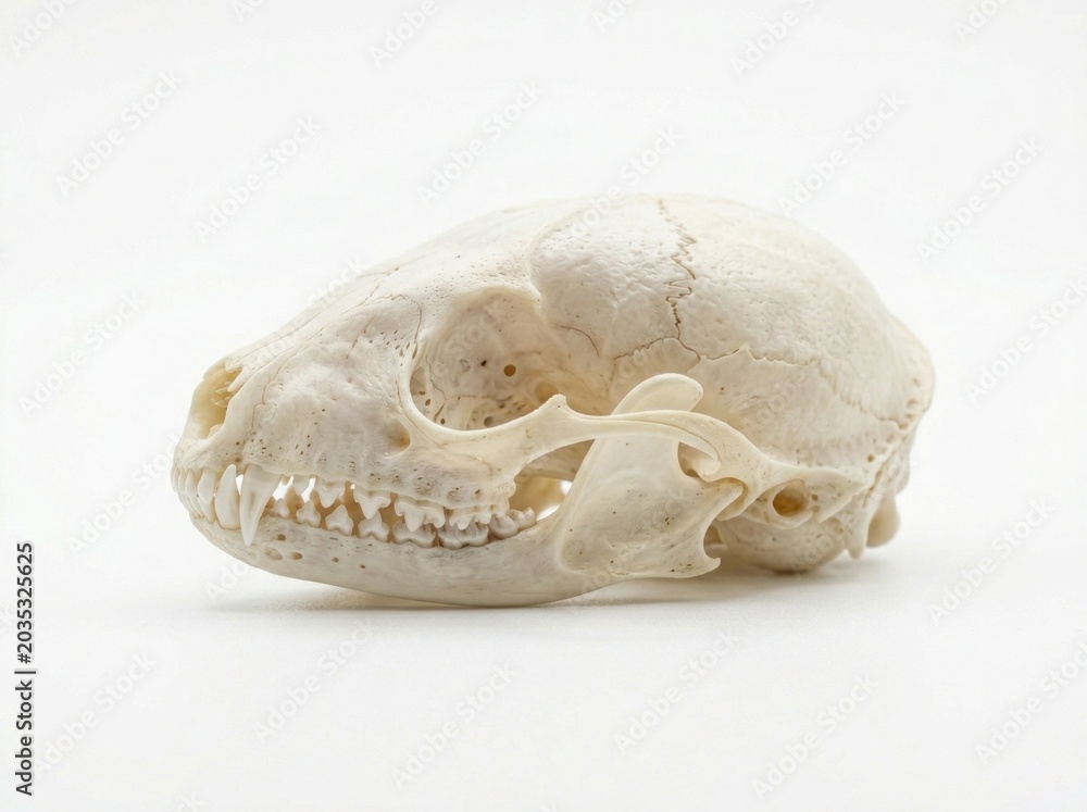 Obraz premium Close-up of animal skull bone.