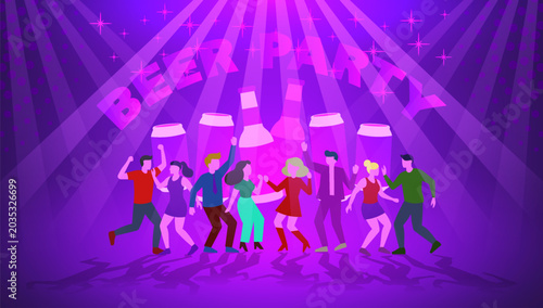 Tablou pe pânză Vector festive bright glowing radiant purple poster
