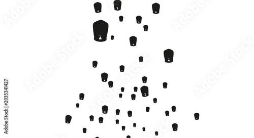 Canvastavla Black Ink Drops Falling Down.