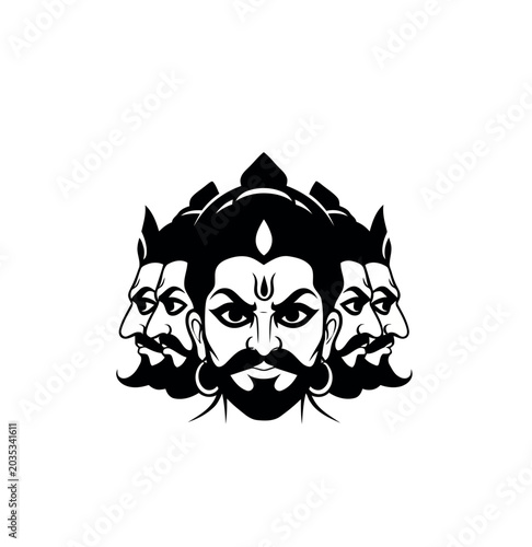 Photos Illustration of Ravana with multiple heads.