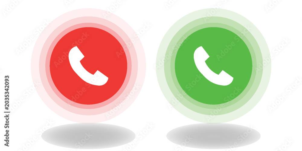 Photography Answer and decline phone call buttons