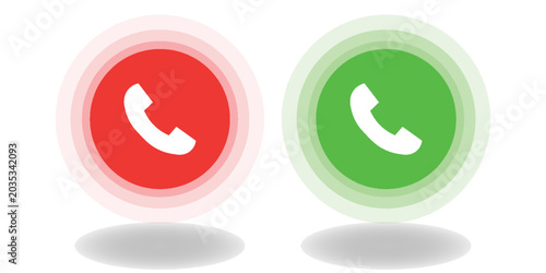 Fotografi Answer and decline phone call buttons
