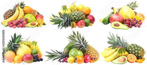 Set of fruits