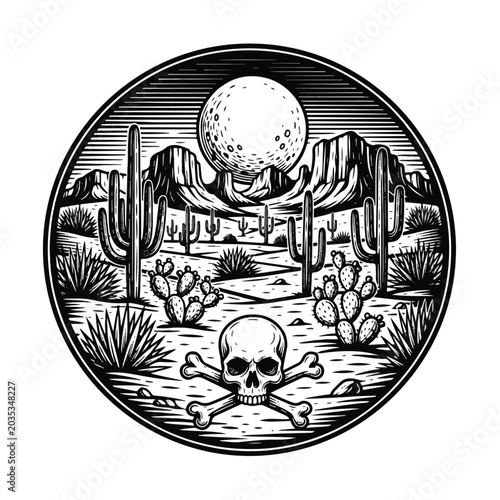 Cuadro en lienzo Black and white skull bones.
