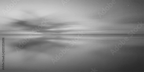 Quadro em tela A dark grey texture of ocean waves blurring into smoke and fog against a black s