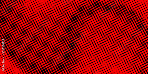Foto Dark red retro comic pop art background with dots, cartoon halftone background vector illustration eps10