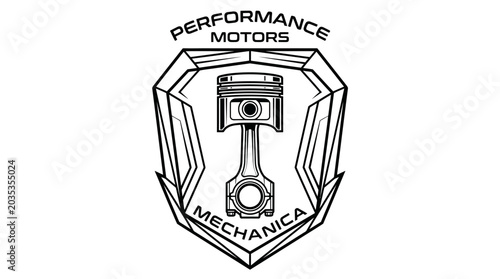 Bild auf Leinwand Performance Motors Mechanica Logo.
