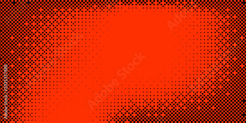 Obraz na plátně Halftone background vector, abstract backdrop design with two tone pattern and c